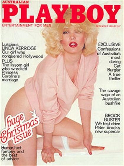 Playboy (Australia) December 1980 magazine back issue Playboy (Australia) magizine back copy Playboy (Australia) magazine December 1980 cover image, with Linda Kerridge on the cover of the maga