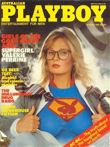 Playboy (Australia) August 1981 magazine back issue Playboy (Australia) magizine back copy Playboy (Australia) magazine August 1981 cover image, with Valerie Perrine on the cover of the magaz
