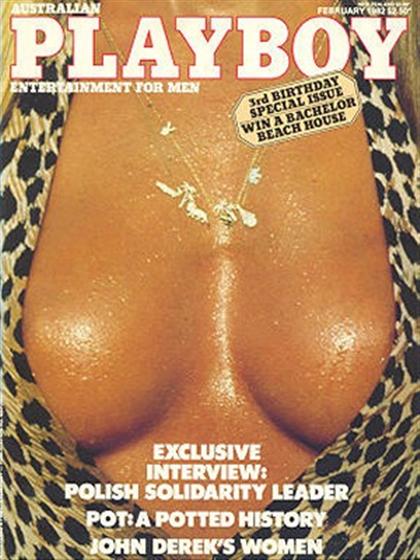 Playboy (Australia) February 1982 magazine back issue Playboy (Australia) magizine back copy Playboy (Australia) magazine February 1982 cover image, with Diana Fitzgerald on the cover of the ma