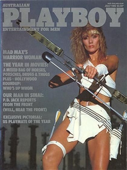 Playboy (Australia) July 1982 magazine back issue Playboy (Australia) magizine back copy Playboy (Australia) magazine July 1982 cover image, with Virginia Hey on the cover of the magazine