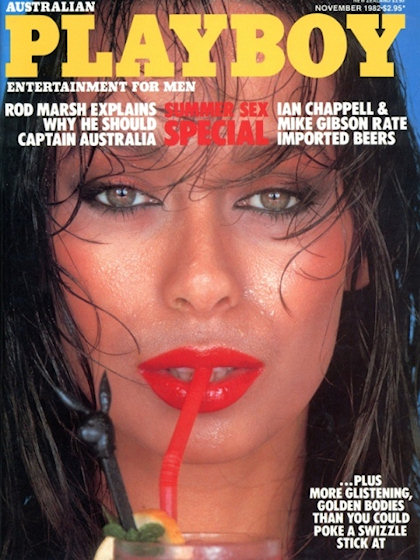 Playboy (Australia) November 1982 magazine back issue Playboy (Australia) magizine back copy Playboy (Australia) magazine November 1982 cover image, with Kathy Pereira on the cover of the magaz
