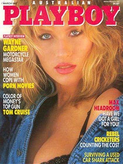 Playboy (Australia) March 1987 magazine back issue Playboy (Australia) magizine back copy Playboy (Australia) magazine March 1987 cover image, with Julie Peterson on the cover of the magazin