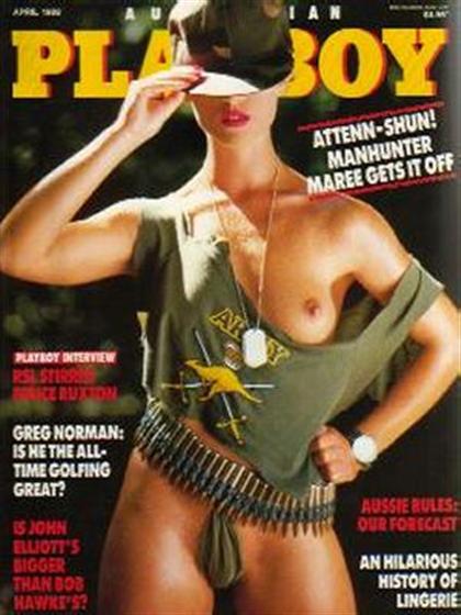 Playboy (Australia) April 1988 magazine back issue Playboy (Australia) magizine back copy Playboy (Australia) magazine April 1988 cover image, with Maree Marquiss on the cover of the magazin