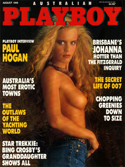 Playboy (Australia) August 1988 magazine back issue Playboy (Australia) magizine back copy Playboy (Australia) magazine August 1988 cover image, with Johanna Oetiker on the cover of the magaz