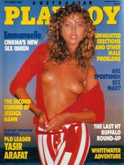 Playboy (Australia) October 1988 magazine back issue Playboy (Australia) magizine back copy Playboy (Australia) magazine October 1988 cover image, with Natalie Uher on the cover of the magazin