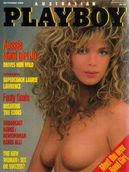 Playboy (Australia) September 1989 magazine back issue Playboy (Australia) magizine back copy Playboy (Australia) magazine September 1989 cover image, with Jo Paull on the cover of the magazine