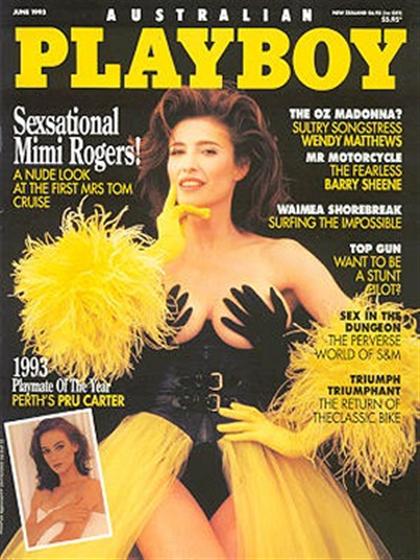 Playboy (Australia) June 1993 magazine back issue Playboy (Australia) magizine back copy Playboy (Australia) magazine June 1993 cover image, with Mimi Rogers, Pru Carter on the cover of the