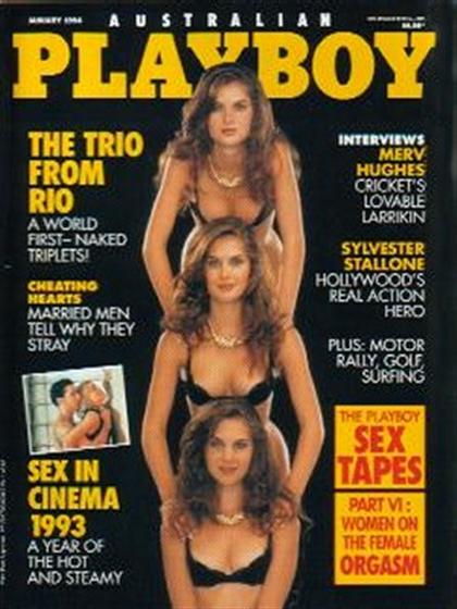 Playboy (Australia) January 1994 magazine back issue Playboy (Australia) magizine back copy Playboy (Australia) magazine January 1994 cover image, with Marilise Porto, Lilian Porto, Renata Por