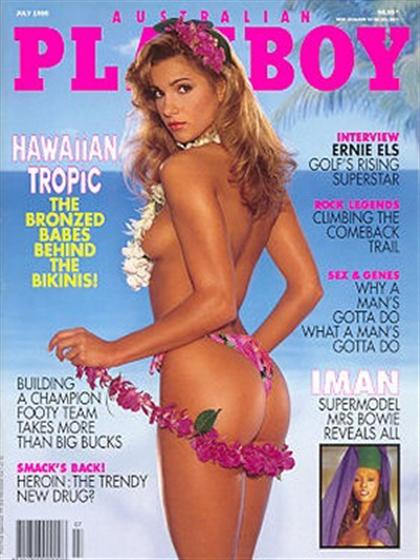 Playboy (Australia) July 1995 magazine back issue Playboy (Australia) magizine back copy Playboy (Australia) magazine July 1995 cover image, with Shana Hiatt, Iman Abdulmajid on the cover o