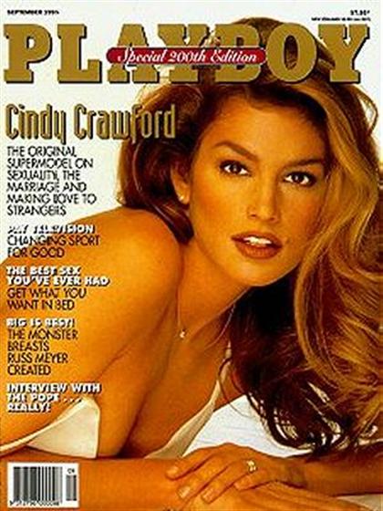 Playboy (Australia) September 1995 magazine back issue Playboy (Australia) magizine back copy Playboy (Australia) magazine September 1995 cover image, with Cindy Crawford on the cover of the mag