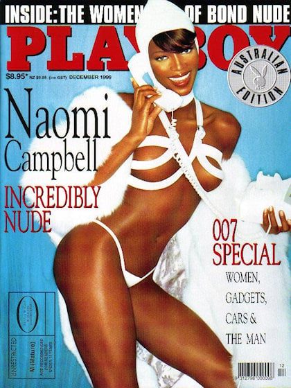 Playboy (Australia) December 1999 magazine back issue Playboy (Australia) magizine back copy Playboy (Australia) magazine December 1999 cover image, with Naomi Campbell on the cover of the maga