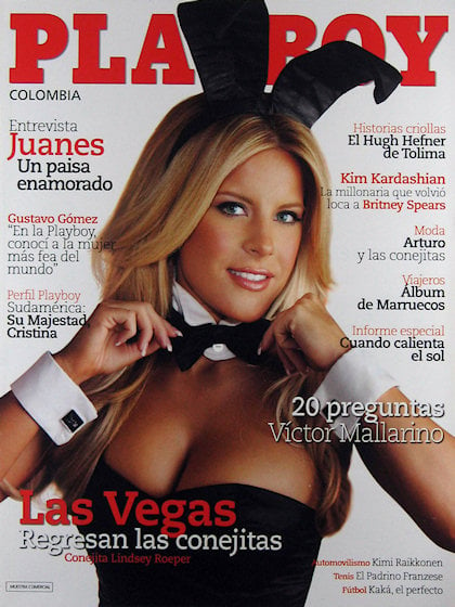 Playboy (Colombia) December 2007 magazine back issue Playboy (Colombia) magizine back copy Playboy (Colombia) magazine December 2007 cover image, with Lindsey Roeper on the cover of the magaz