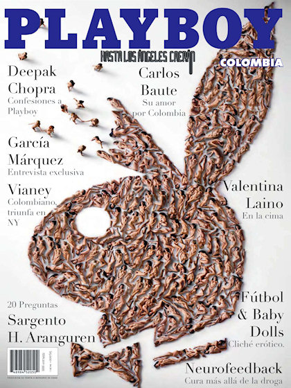 Playboy (Colombia) April 2011 magazine back issue Playboy (Colombia) magizine back copy Playboy (Colombia) magazine April 2011 cover image, with Rabbit Head on the cover of the magazine