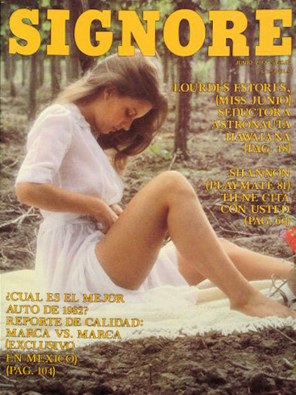 Playboy (Mexico) June 1982 magazine back issue Playboy (Mexico) magizine back copy Playboy (Mexico) magazine June 1982 cover image, with Lisa Welch on the cover of the magazine