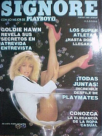 Playboy (Mexico) January 1985 magazine back issue Playboy (Mexico) magizine back copy Playboy (Mexico) magazine January 1985 cover image, with Goldie Hawn on the cover of the magazine