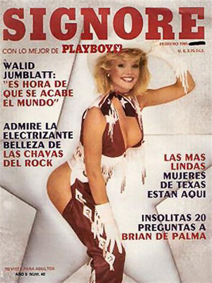 Playboy (Mexico) February 1985 magazine back issue Playboy (Mexico) magizine back copy Playboy (Mexico) magazine February 1985 cover image, with Julie McCullough on the cover of the magaz