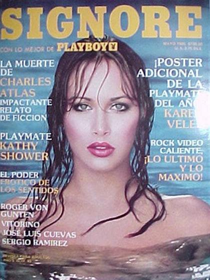 Playboy (Mexico) May 1985 magazine back issue Playboy (Mexico) magizine back copy Playboy (Mexico) magazine May 1985 cover image, with Karen Velez on the cover of the magazine