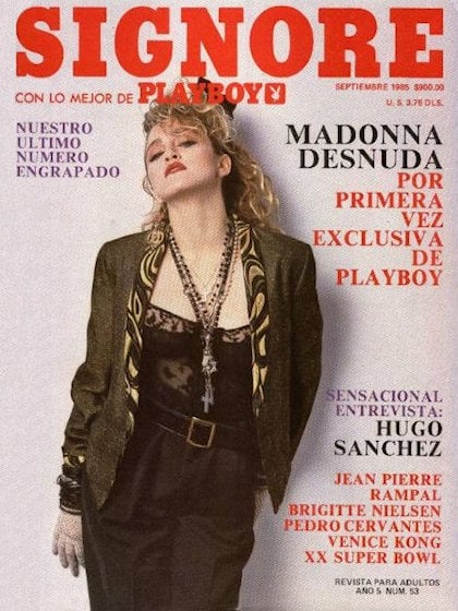 Playboy (Mexico) September 1985 magazine back issue Playboy (Mexico) magizine back copy Playboy (Mexico) magazine September 1985 cover image, with Madonna (Louise Ciccone) on the cover of 