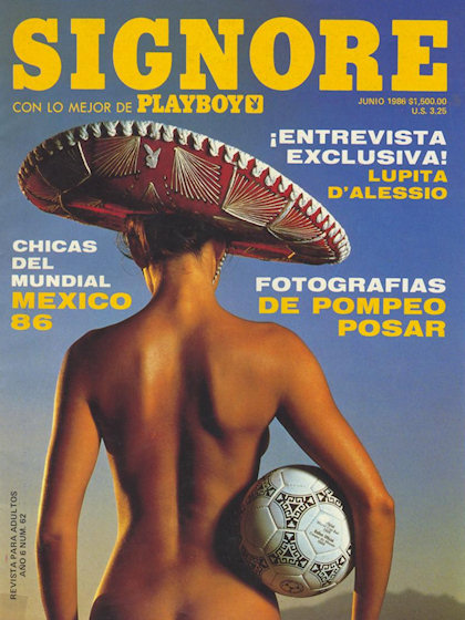 Playboy (Mexico) June 1986 magazine back issue Playboy (Mexico) magizine back copy Playboy (Mexico) magazine June 1986 cover image, with Luiza Brunet on the cover of the magazine