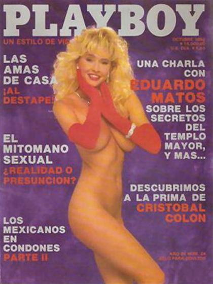 Playboy (Mexico) October 1992 magazine back issue Playboy (Mexico) magizine back copy Playboy (Mexico) magazine October 1992 cover image, with Karen Foster on the cover of the magazine