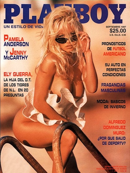 Playboy (Mexico) September 1997 magazine back issue Playboy (Mexico) magizine back copy Playboy (Mexico) magazine September 1997 cover image, with Pamela Anderson on the cover of the magaz