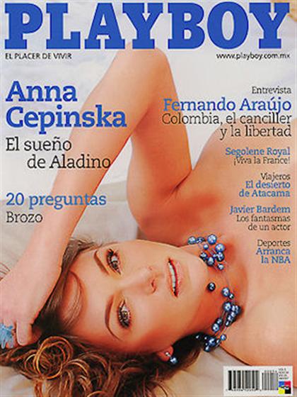 Playboy (Mexico) April 2007 magazine back issue Playboy (Mexico) magizine back copy Playboy (Mexico) magazine April 2007 cover image, with Anna Cepinska on the cover of the magazine