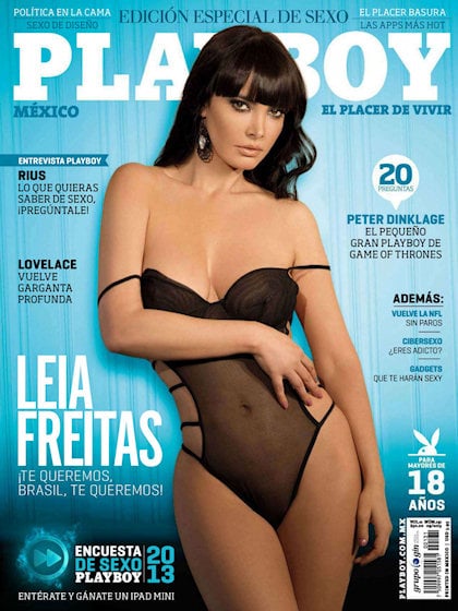 Playboy (Mexico) September 2013 magazine back issue Playboy (Mexico) magizine back copy Playboy (Mexico) magazine September 2013 cover image, with Leia Freitas on the cover of the magazine