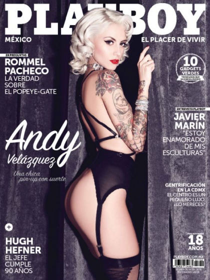 Playboy (Mexico) April 2016 magazine back issue Playboy (Mexico) magizine back copy Playboy (Mexico) magazine April 2016 cover image, with Andy Velasquez on the cover of the magazine