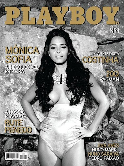 Playboy (Portugal) April 2009 magazine back issue Playboy (Portugal) magizine back copy Playboy (Portugal) magazine April 2009 cover image, with Mónica Sofia on the cover of the magazine
