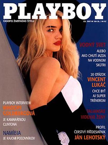 Playboy (Slovakia) July 1997 magazine back issue Playboy (Slovakia) magizine back copy Playboy (Slovakia) magazine July 1997 cover image, with Unknown on the cover of the magazine