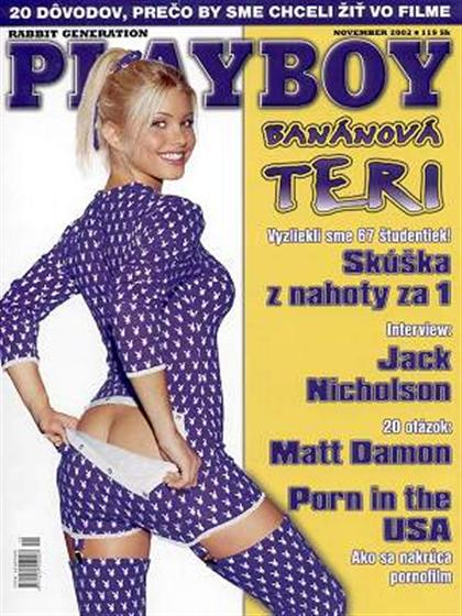 Playboy (Slovakia) November 2002 magazine back issue Playboy (Slovakia) magizine back copy Playboy (Slovakia) magazine November 2002 cover image, with Teri Harrison on the cover of the magazi