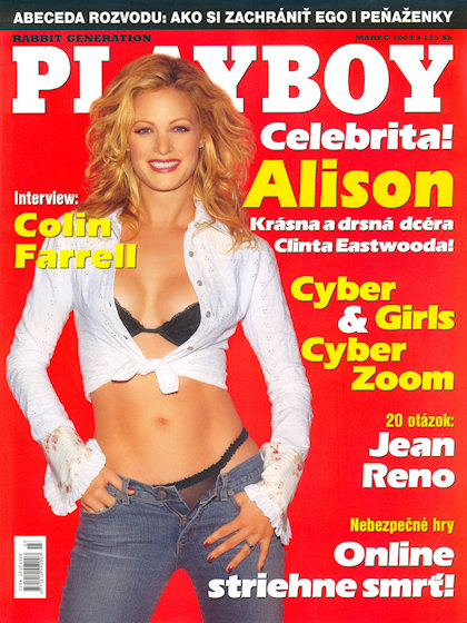 Playboy (Slovakia) March 2003 magazine back issue Playboy (Slovakia) magizine back copy  magazine March 2003 cover image, with Alison Eastwood on the cover of the magazine