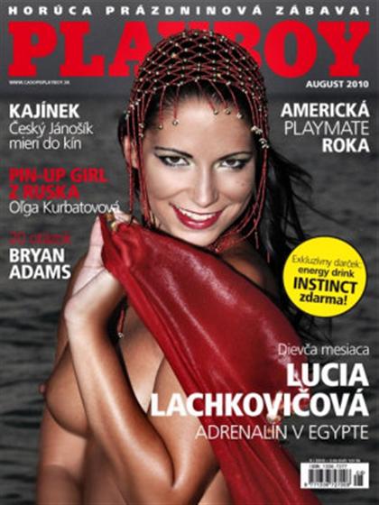 Playboy (Slovakia) August 2010 magazine back issue Playboy (Slovakia) magizine back copy Playboy (Slovakia) magazine August 2010 cover image, with Lucia Lachkovičová on the cover of th