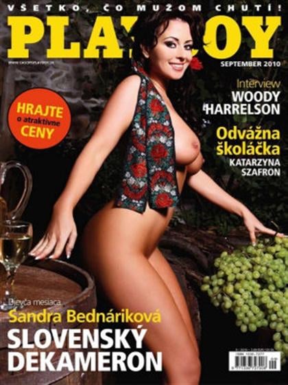 Playboy (Slovakia) September 2010 magazine back issue Playboy (Slovakia) magizine back copy Playboy (Slovakia) magazine September 2010 cover image, with Sandra Bednáriková on the cover of the 