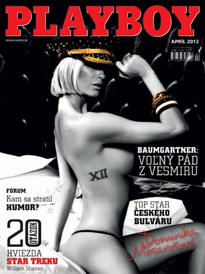 Playboy (Slovakia) April 2012 magazine back issue Playboy (Slovakia) magizine back copy Playboy (Slovakia) magazine April 2012 cover image, with Dominika Mesarošová on the cover of the mag