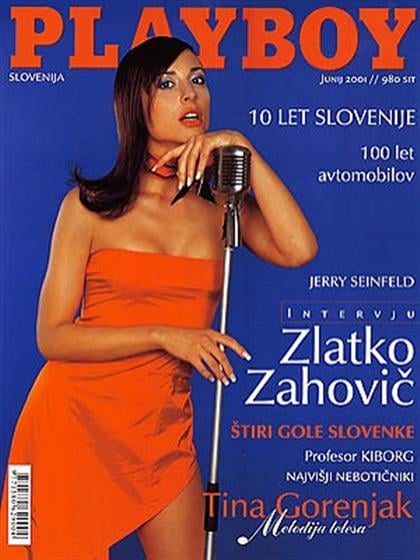Playboy (Slovenia) Junij 2001 magazine back issue Playboy (Slovenia) magizine back copy Playboy (Slovenia) magazine June 2001 cover image, with Tina Gorenjak on the cover of the magazine