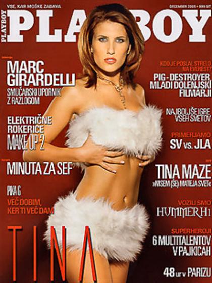 Playboy (Slovenia) December 2005 magazine back issue Playboy (Slovenia) magizine back copy Playboy (Slovenia) magazine December 2005 cover image, with Tina Kapelj on the cover of the magazine