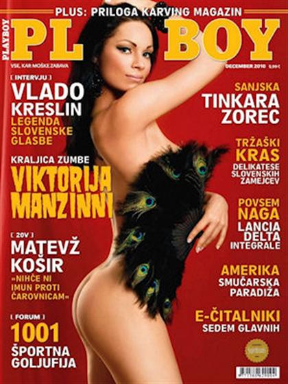 Playboy (Slovenia) December 2010 magazine back issue Playboy (Slovenia) magizine back copy Playboy (Slovenia) magazine December 2010 cover image, with Viktorija Manzinni on the cover of the m