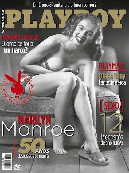 Playboy (Venezuela) January 2013 magazine back issue Playboy (Venezuela) magizine back copy Playboy (Venezuela) magazine January 2013 cover image, with Marilyn Monroe on the cover of the magaz