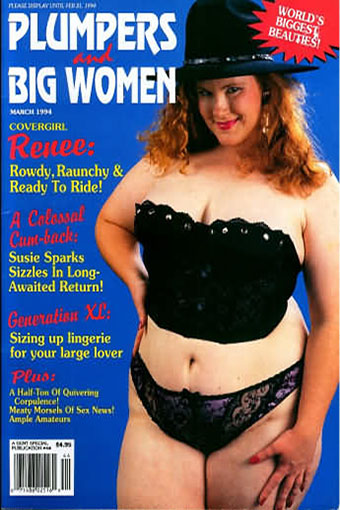 Plumpers and Big Women March 1994 magazine back issue Plumpers & Big Women magizine back copy 