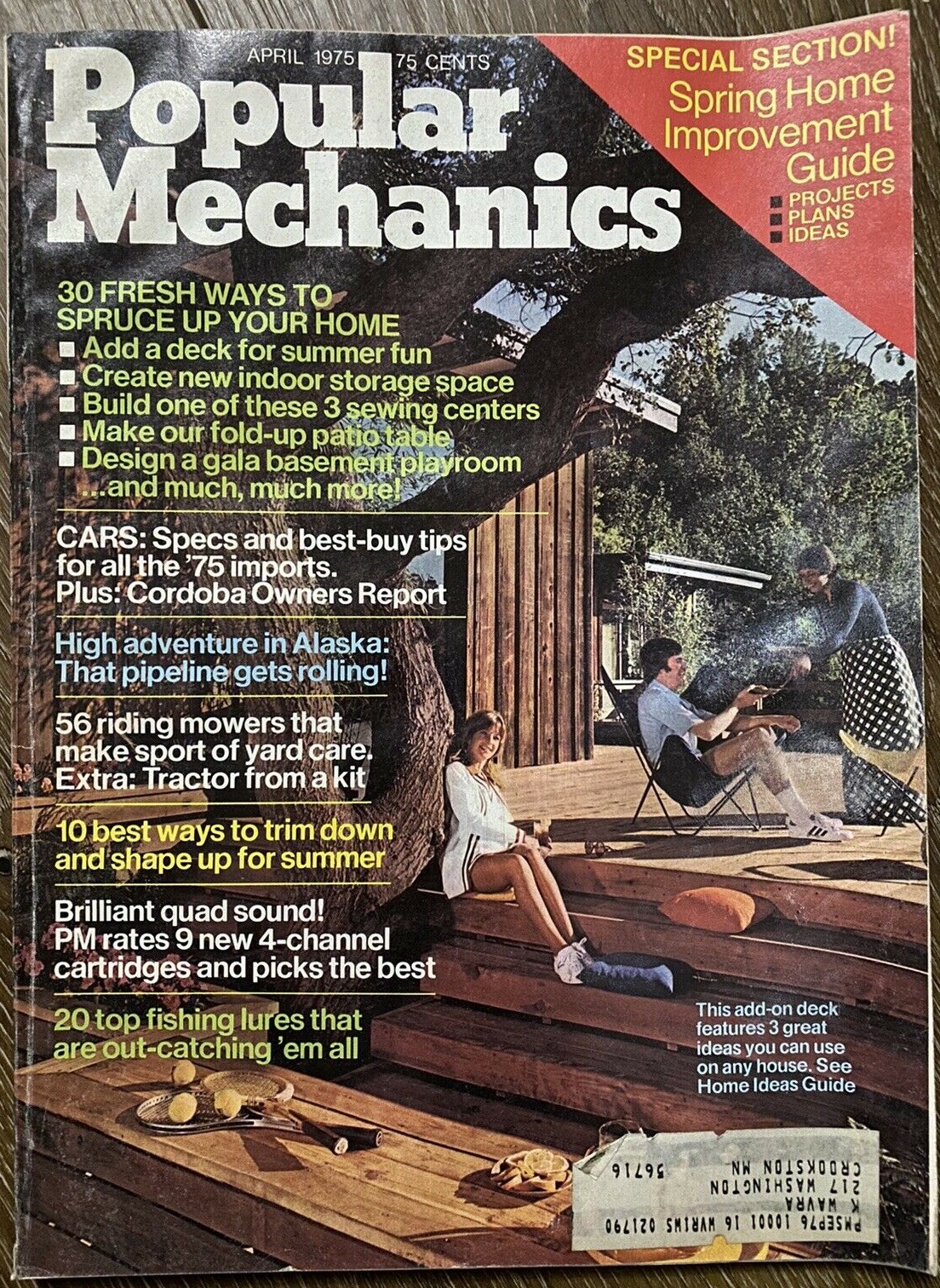 Popular Mechanics April 1975, , 30 FRESH WAY TO SPRUCE UP YOUR HOME