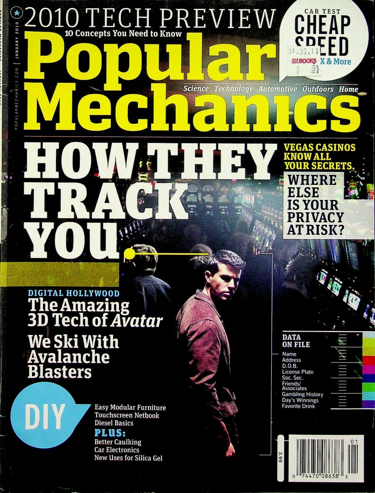 Popular Mechanics January 2010, , How they track you Magazine, Me