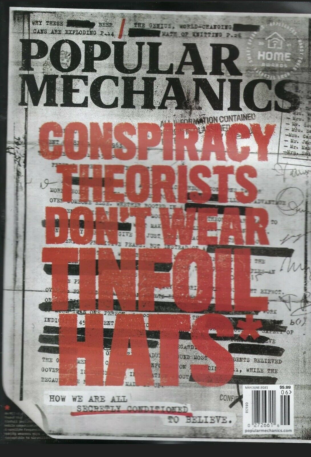 Popular Mechanics May/June 2021 magazine back issue Popular Mechanics magizine back copy 