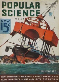 Popular Science January 1934 magazine back issue cover image