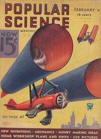 Popular Science February 1934 magazine back issue cover image