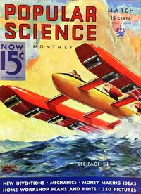 Popular Science March 1934 magazine back issue cover image
