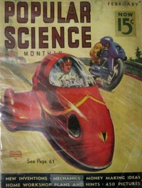 Popular Science February 1938 magazine back issue cover image