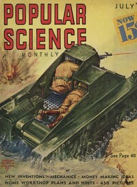 Popular Science July 1938 magazine back issue cover image