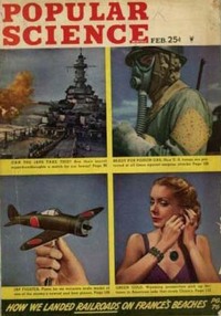 Popular Science February 1945 magazine back issue cover image