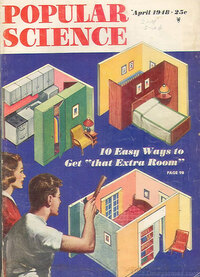 Popular Science April 1948 magazine back issue cover image